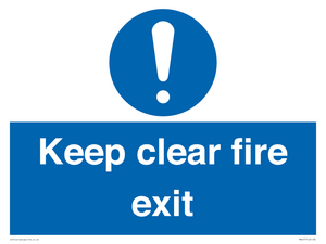 Keep Clear Fire Exit